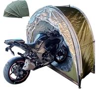 Garage Moto Appeso 2 in 1 Box Biciclette con Doppie Porte per 2-5 Biciclette Casetta Attrezzi Box Biciclette da Esterno,N(Color:verde)