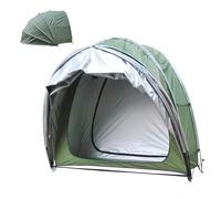 Garage Moto per Esterno Appeso 2 in 1 Garage Moto con Tessuto Oxford 210D PU4000 Impermeabile Casetta Attrezzi Box Moto per Esterno,Green