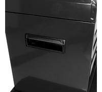 Garage Organizer con 5 Cassetti Ruote Ripiani Regolabili Basamento Rimovibile in Lattice Contenitore Attrezzi Nero/Black