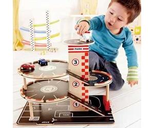 GARAGE PARCHEGGIA E VAI gioco in legno macchinine età 3+ Hape