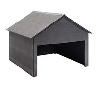 Garage per robot tosaerba in WPC, 80 x 80 x 70 cm, grigio in composito di legno e plastica, capanno resistente alle intemperie per tosaerba e stazione di ricarica, robusto garage per robot tosaerba