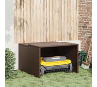 vidaXL Garage per Robot Tosaerba Marrone 86x90x52/57 cm in Polyrattan