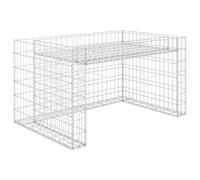Garage per tosaerba con aiuola rialzata, 110 x 80 x 60 cm, filo di acciaio per giardino, resistente alle intemperie e salvaspazio, ideale per tosaerba e attrezzi da giardino