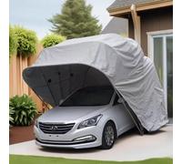 Garage portatile resistente - Carport retrattile aggiornato, copertura per auto anti-neve per esterni, protezione per tutte le intemperie, 5,5 x 2,5 x 2,3 m