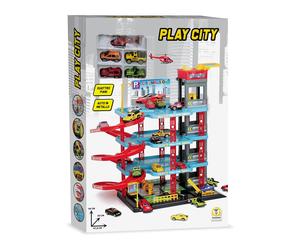 Garage Quattro Piani Con Veicoli