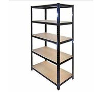 Garage Scaffalatura Scaffale 5 Tier Resistente Nero senza Bulloni Storage Unità