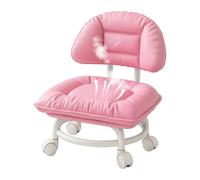 Garage Stool with Backrest - Padded Seat | Low Rolling Workshop Chair