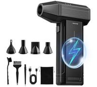 GARAID Aria Compressa Elettrico con Luce LED, 3 Velocità 150000 RPM Air Duster, 6000 mAh Mini Soffiatore a Batteria, Compressore Aria Portatile per la Pulizia del PC, Divano, Tastiera, Auto
