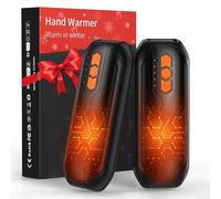 GARAID Scaldamani Ricaricabile 2 Pack, Scaldamani Elettrico Portatile con LED, 5 Livelli Scaldini Istantanei, 6000mAh USB C, Riutilizzabile Scalda Mani Elettrico per Caccia, Golf, Campeggio, Regalo