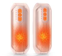GARAID Scaldamani Ricaricabile 2 Pack, Scaldamani Elettrico Portatile con LED, 5 Livelli Scaldini Istantanei, 6000mAh USB C, Riutilizzabile Scalda Mani Elettrico per Caccia, Golf, Campeggio, Regalo