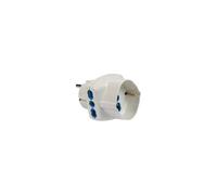 FANTON 87230 - Adattatore triplo VERTICAL SYSTEM spina schuko 2P+T 16A 2 prese bipasso italiane 2P+T 16A 1 presa bipasso schuko 2P+T 16A