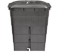 GARANTIA Cisterna D'Acqua Raccolta Pieghevole 300 L Grigio Grafite Con Rubinetto