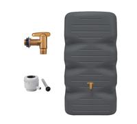GARANTIA CUBUS serbatoio da giardino set completo 340 litri graphite grey incl. rubinetto in plastica e raccordo pluviale