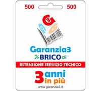 GARANZIA 3 Brico Estensione del Servizio Tecnico per 3 Anni Fino a 500,00 Euro