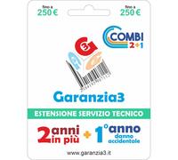 GARANZIA3 - Combi 250 - Estensione Servizio Tecnico 2 anni + 1 anno danno accidentale con massimale 250 Euro