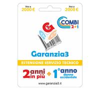 GARANZIA 3 Combi per Danno Accidentale 12 Mesi ed Estensione per 24 Mesi Fino a 2.000,00 Euro