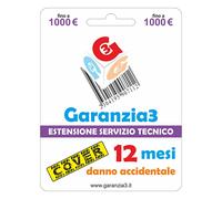 GARANZIA 3 Cover per Danno Accidentale 12 Mesi Fino a 1.000,00 Euro