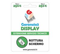 GARANZIA 3 Display Servizio Tecnico per rottura schermi Fino a 250,00 Euro