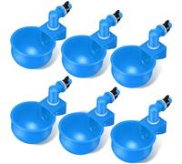 Garanzia di qualità, design salva-tempo, abbeveratoio automatico per polli compatibile con facile riempimento e manutenzione, set blu da 6 p