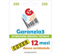 GARANZIA 3 Cover per Danno Accidentale 12 Mesi Fino a 250,00 Euro
