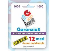 GARANZIA3 G3CIT1000 ASSICURAZIONE PER DANNI ACCIDENTALI 12 MESI MASSIMALE 1000€