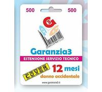 GARANZIA3 G3CIT500 ASSICURAZIONE PER DANNI ACCIDENTALI 12 MESI MASSIMALE 500€