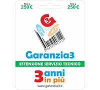 Garanzia3 GR3-250 ESTENSIONE GARANZIA 2+3 ANNI MASSIMALE 250€