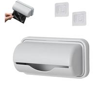 Garbage Bag Dispenser for Inside Trash Can, Trashbag Holder Small Bin Liner Kit, Non-Trace Hanging Small Bin Liner Kit for Bathroom Kitchen Office Trash Bags, for Bottom Of Can (Gray)