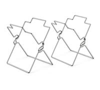 Garbage Bag Holder, 2-Pack Folding Stainless Steel Countertop Stand (Large) | Keep a bag open for food scraps or paper waste, from the kitchen counter to your office desk