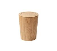 Garbage Bin Japanese Style Minimalist Wooden Bucket Creative Home Hotel Living Room Bedroom with Lid Flip Garbage Bin(A)