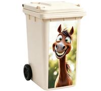 Garbage Bin Sticker Funny Large Glue Free Static Animal Decal