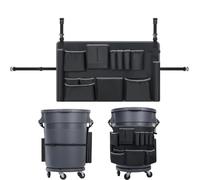 Garbage Can Grepron - Gruppo All'aperto, Fascia Per Utensili Per La Pulizia | Conveniente Da Installare Il Coperchio 'organizzatore Con Scomparti Di Stoccaggio Per Bidoni Della Spazzatura D