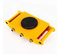 Garbenat 8T 17600LBS Machinery Mover Dolly, supporto per il trasporto di mobili, con 6 rulli, rotazione a 360°, trasporto industriale, ruote pesanti (giallo)