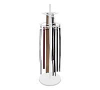 Garbenat Supporto per cintura da terra, 2 ripiani, 168 cm, in metallo, con 31 ganci, per cintura, display (bianco)