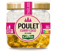 Garbit pollo al curry di cocco con riso bianco per 1 persona, 300 g, 3 pezzi