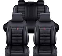 GaRcan Coprisedili Auto Pelle per Audi A3 Sportback 8PA 2008-2013, Pelle Copri Sedili Impermeabile Anteriori e Posteriori Coprisedile Sedile Accessori,A/Black