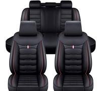 GaRcan Coprisedili Auto Pelle per Audi A3 Sportback 8PA 2008-2013, Pelle Copri Sedili Impermeabile Anteriori e Posteriori Coprisedile Sedile Accessori,E/Black-Red
