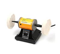 GaRcan Lucidatrice per Gioielli Kit per rettificare Gemme Mini rettificatrice da Tavolo per Il Controllo della velocità Lucidatura per Gioielli Lucidatura a Doppia Ruota per Gemme, Giada