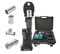 GaRcan Pinza elettrica Ricaricabile, Chiave per Tubi a Pressione idraulica Strumento per crimpare Idraulico per Tubi a Batteria Pex per Rame, Alluminio, Acciaio Inossidabile, Serie1 (Ser