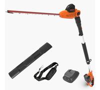 GARCARE Tagliasiepi a palo senza fili Tagliasiepi 20V 4.0Ah Batteria agli ioni di litio Tagliasiepi Elettrico Bush Trimmer Lama di Taglio 18 pollici, Spazio di taglio 16mm con palo di estensione