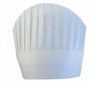 Garcia de Pou 10 unità cappelli da chef, in scatola, rotondo, 23 cm, airlaid, bianco, 23 x 30 x 30 cm