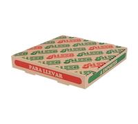 Garcia de Pou 100 pezzi - Scatole per pizza 'Thepack' 330 G/M2 26 x 26 x 3,8 cm naturale cartone ondulato microcanale
