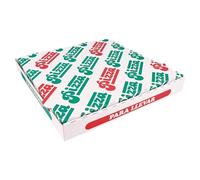 Garcia de Pou 100 pezzi - Scatole per pizza 'Thepack' 330 G/M2 29 x 29 x 3,8 cm bianco cartone ondulato microcanale