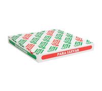 Garcia de Pou 100 pezzi - Scatole per pizza 'Thepack' 330 G/M2 32X32X3,8 cm Bianco Cartone Ondulato Microcanale