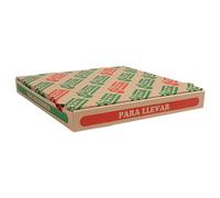 Garcia de Pou 100 pezzi - Scatole per pizza 'Thepack' 330 G/M2 32X32X3,8 cm naturale cartone ondulato microcanale