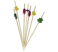 Garcia de Pou 100 unità decorato plettri, in bambù, 12 cm, assortiti, 12 x 30 x 30 cm