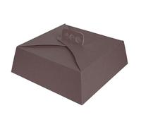 Garcia de Pou 25 pezzi - Scatole per torte quadrate 'Thepack' 250 G/M2 30 x 30 x 10 cm cioccolato cartone ondulato Nano-Micro