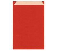 Garcia de Pou 250 unità piatto sacchetti in scatola, 26 + 9 x 38 cm, Kraft, rosso, 26 x 38 x 30 cm