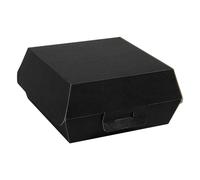 Garcia de Pou 50 pezzi - Conchiglie Hamburger 'Thepack' 230 G/M2 14,2 x 13,7 x 6,1 cm (L) Nero Cartone Ondulato Nano-Micro