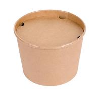 Garcia de Pou 50 pezzi - Cubi di pollo + coperchi 1920 ml 337 + 18 Pe G/M2 Ø 16,8/13,9 x 12,3 cm Natural Kraft